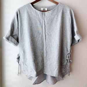 Sweater with blouse detail